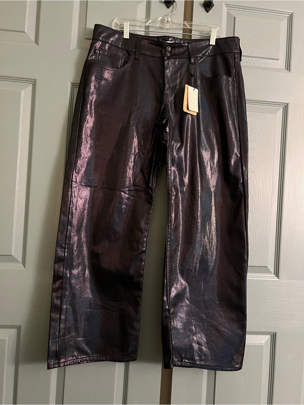 Levi’s Super Low Straight Leg Loose Jeans Coated Color Luminous Night
